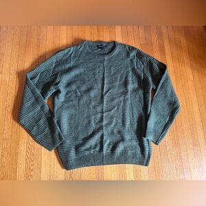 Cedar Wood State (Primark) Marled Deep Green Pullover Ribbed Sweater, Size XXL